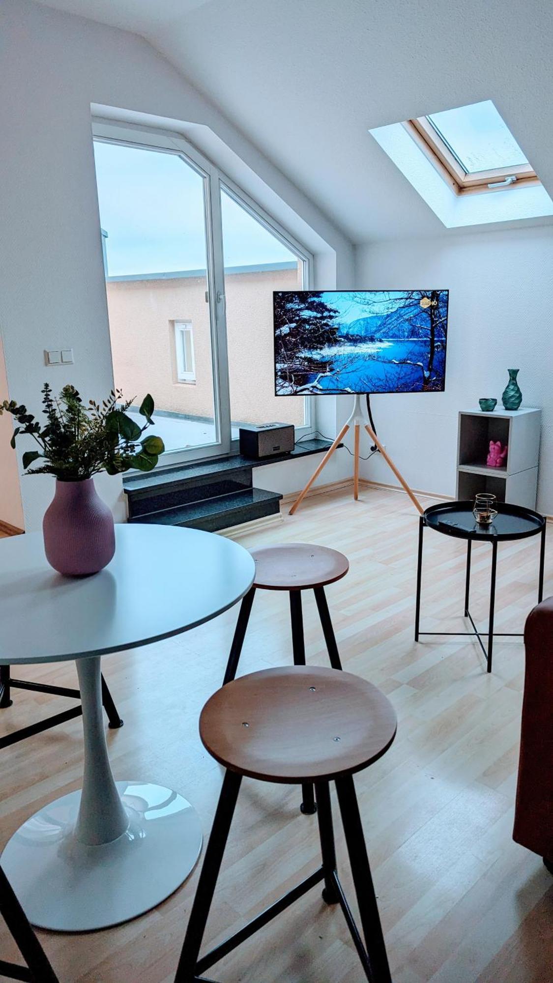 Rooftop Art Apartment, E-Roller,Ausblick,Wlan,Tv Chemnitz Exterior foto