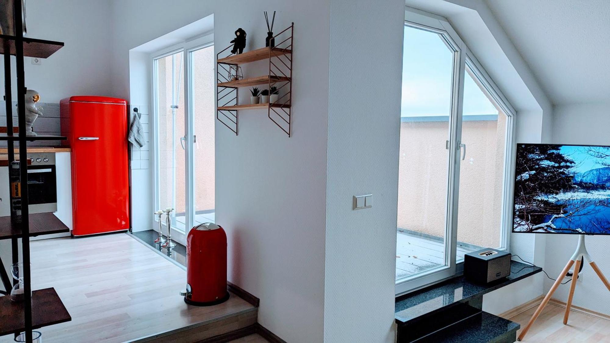 Rooftop Art Apartment, E-Roller,Ausblick,Wlan,Tv Chemnitz Exterior foto